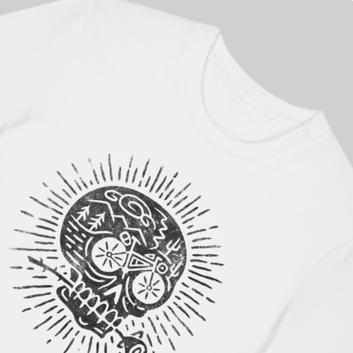 "Skull" Bike Shirt - Premium cotone
